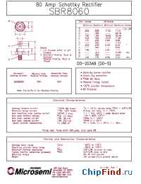 Datasheet SBR8060 производства Microsemi
