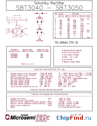 Datasheet SBT3040 производства Microsemi