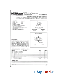 Datasheet TCC2223-3 производства Microsemi