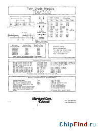 Datasheet TDM30010 manufacturer Microsemi