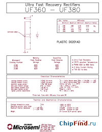 Datasheet UF370 производства Microsemi