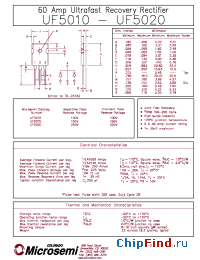 Datasheet UF5020 производства Microsemi