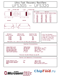 Datasheet UFS305 производства Microsemi
