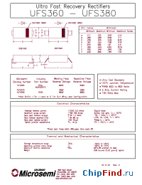 Datasheet UFS370J производства Microsemi
