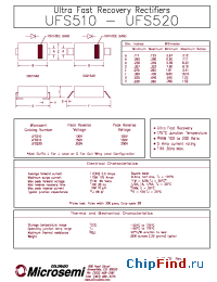 Datasheet UFS510G производства Microsemi