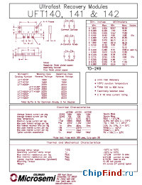 Datasheet UFT14020 производства Microsemi