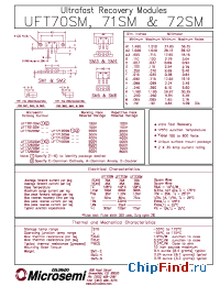 Datasheet UFT7015SM производства Microsemi