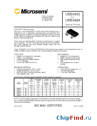 Datasheet USB0403 производства Microsemi