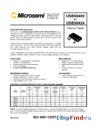 Datasheet USB50403 производства Microsemi
