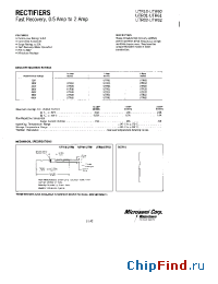 Datasheet UTR02-UTR62 производства Microsemi