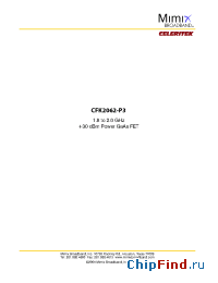 Datasheet CFK2062-P3 производства Mimix