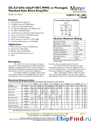 Datasheet CGB7017-SC производства Mimix