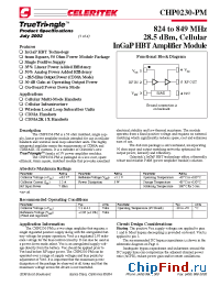 Datasheet CHP0230-PM производства Mimix