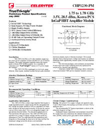 Datasheet CHP1230-PM-0000 производства Mimix