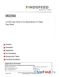 Datasheet M02066-21 manufacturer Mindspeed