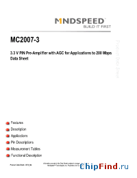 Datasheet MC2007-3 производства Mindspeed