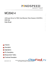Datasheet MC2042-4 производства Mindspeed