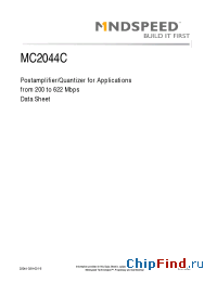 Datasheet MC2044CB16 производства Mindspeed