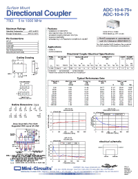 Datasheet ADC-10-4-75+ производства Mini-Circuits