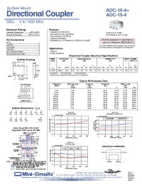 Datasheet ADC-15-4+ производства Mini-Circuits
