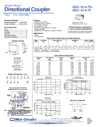 Datasheet ADC-15-4-75+ производства Mini-Circuits
