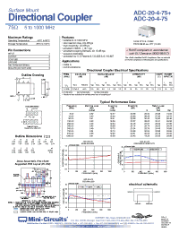Datasheet ADC-20-4-75+ производства Mini-Circuits