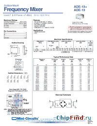 Datasheet ADE-13+ производства Mini-Circuits
