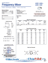 Datasheet ADE-18W+ производства Mini-Circuits