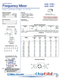 Datasheet ADE-1HW+ производства Mini-Circuits