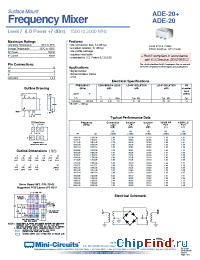 Datasheet ADE-20+ производства Mini-Circuits