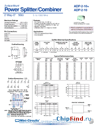 Datasheet ADP-2-10+ производства Mini-Circuits