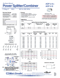 Datasheet ADP-2-9+ производства Mini-Circuits