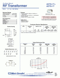 Datasheet ADT8-1T+ производства Mini-Circuits