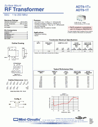 Datasheet ADT9-1T+ производства Mini-Circuits