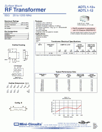 Datasheet ADTL1-12+ производства Mini-Circuits