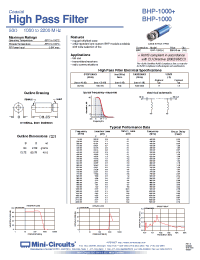 Datasheet BHP-1000 производства Mini-Circuits