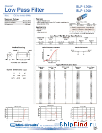 Datasheet BLP-1200 производства Mini-Circuits