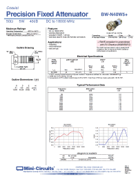 Datasheet BW-N40W5+ производства Mini-Circuits