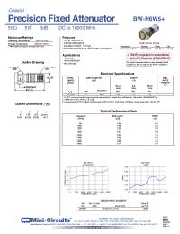 Datasheet BW-N6W5+ производства Mini-Circuits