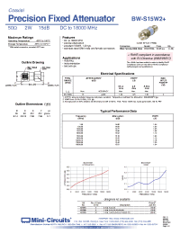 Datasheet BW-S15W2+ производства Mini-Circuits