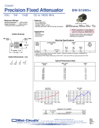 Datasheet BW-S15W5+ производства Mini-Circuits