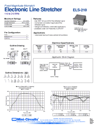 Datasheet ELS-210 производства Mini-Circuits