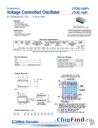 Datasheet JTOS-150P+ производства Mini-Circuits