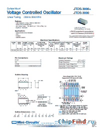 Datasheet JTOS-3000+ производства Mini-Circuits