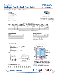 Datasheet JTOS-300P+ производства Mini-Circuits