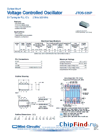Datasheet JTOS-535P производства Mini-Circuits