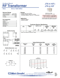 Datasheet JTX-4-10T+ производства Mini-Circuits