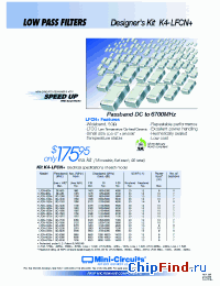 Datasheet K4-LFCN+ производства Mini-Circuits
