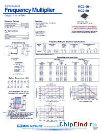 Datasheet KC2-50+ производства Mini-Circuits