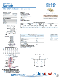 Datasheet KSW-2-46+ производства Mini-Circuits
